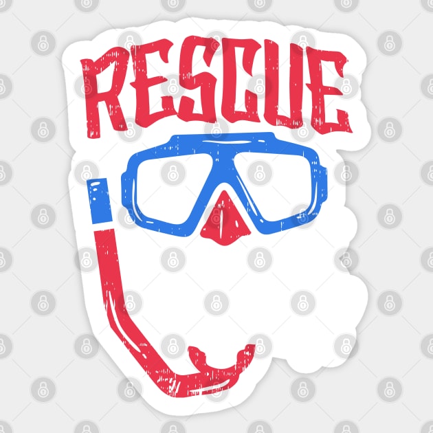 RESCUE DIVER: Rescue Diver Scuba Diving Gift Sticker by woormle